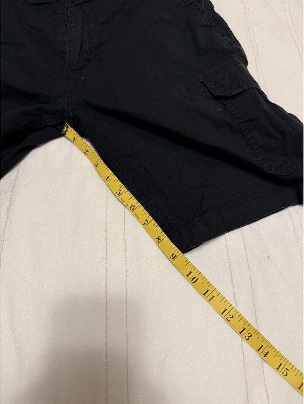 WearFirst Black Cargo Shorts Men's Size 32 Ripstop Cotton Stretch - Picture 4 of 6